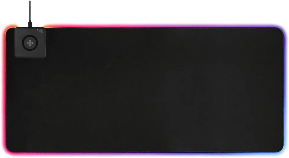 Mouse pad DELTACO gaming XXL DELTACO gaming DMP320, RGB, 900 x400 x 4mm,incarcator wireless fast charge integrat, negru