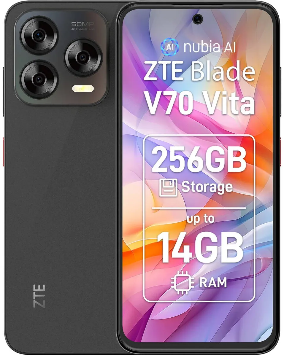 Smartphone ZTE Telefon mobil ZTE Blade V70 Vita, Dual SIM, 4GB RAM, 256GB, 4G, Stone Grey