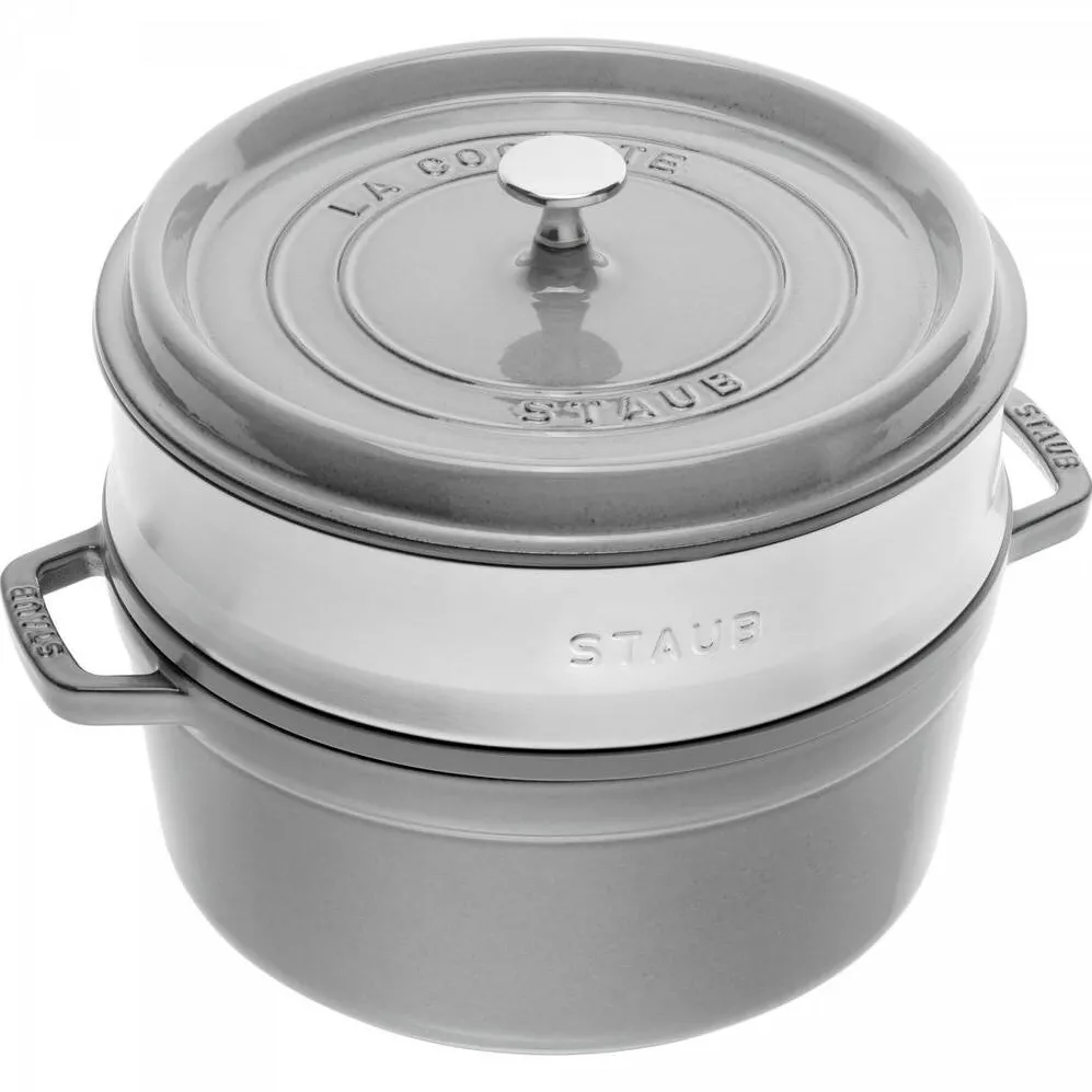 Staub Oala rotunda, Staub, Fonta, 3.8 L, Grafit
