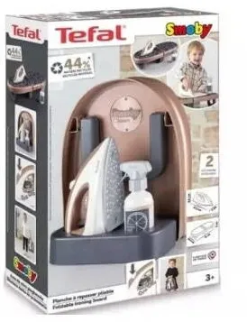 Jucarie creativa Smoby Set masa de calcat pliabila cu fier de calcat si pulverizator, Smoby, 51x20x10cm