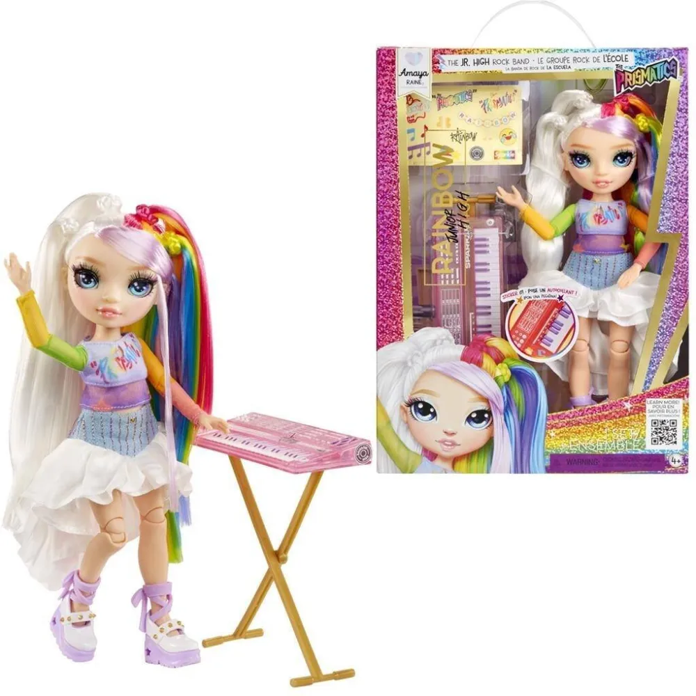 Mga Papusa fashion Mga, Rainbow High - Amaya, 23cm, multicolor, instrument inclus