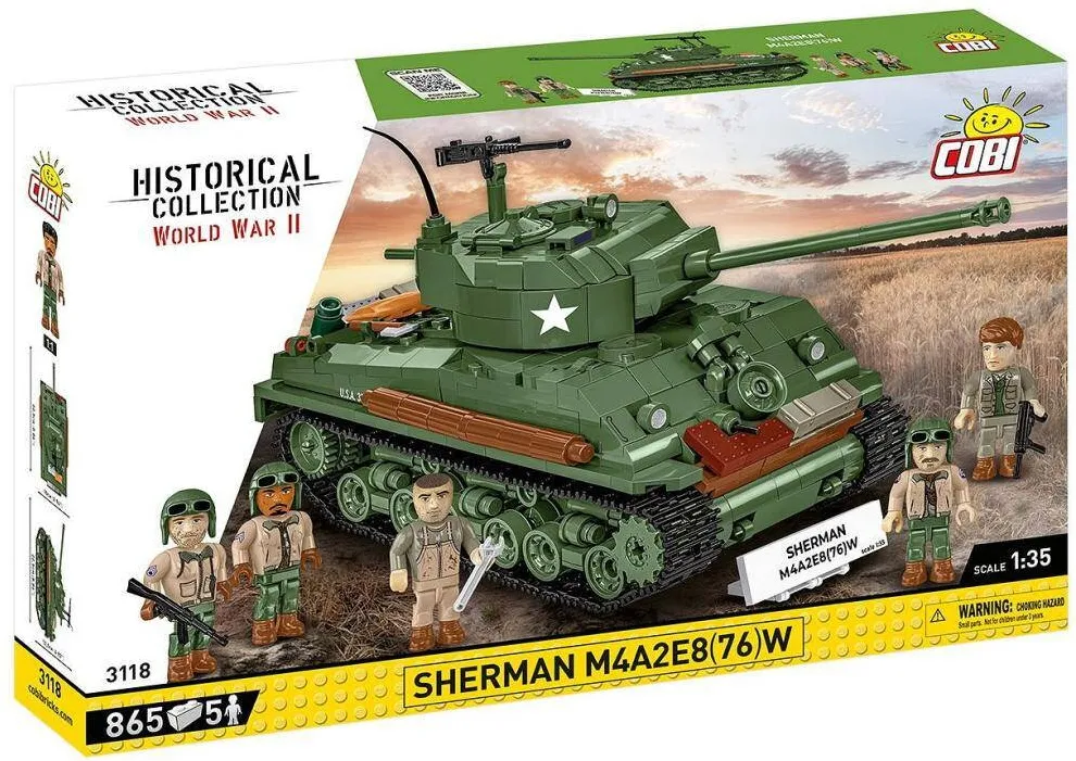 Puzzle Cobi Klocki Set de Construit Sherman M4A2E8 76 W FURY, 865 piese