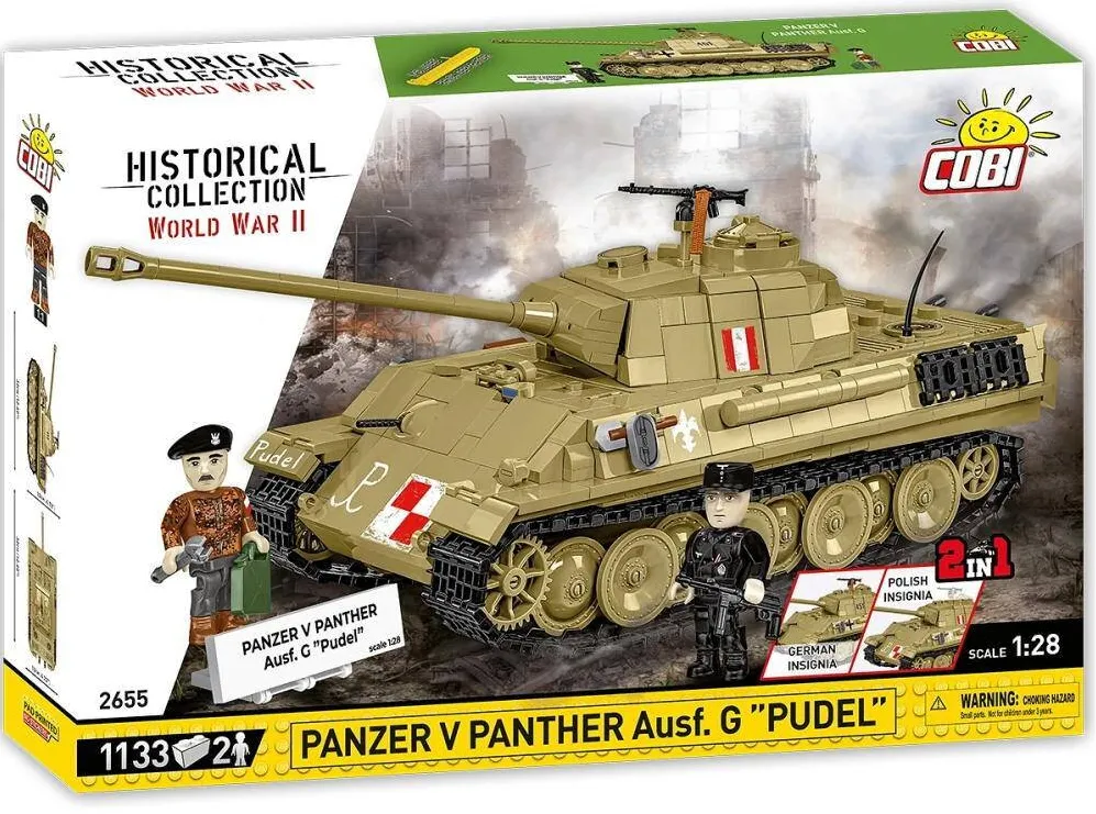 Cobi Panzer V Panther Ausf. G "Poodle", construction toy, scale 1:28