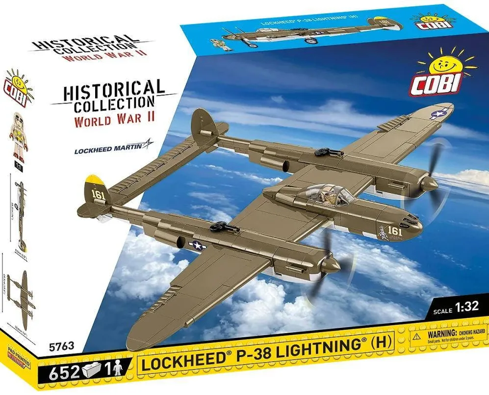 Puzzle Cobi Klocki Set de Construit Lockheed P-38H Lightning, 652 piese