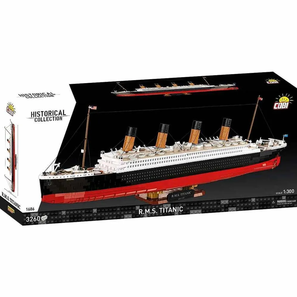 Puzzle Cobi Klocki Set de Construit Cobi R.M.S. Titanic 1:300, 3260 piese, dimensiuni 910x110x240mm