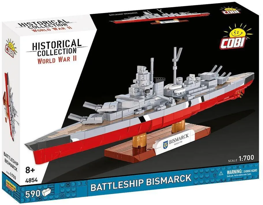 Jucarie creativa Cobi Set de Construit Battleship Bismarck, 590 piese