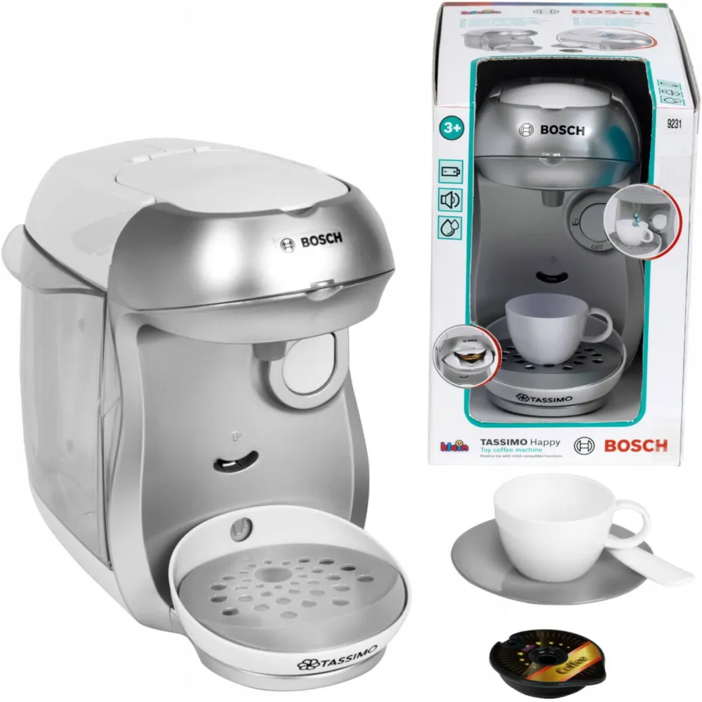 Jucarie creativa Klein Espressor de cafea pentru copii BOSCH Tassimo, cu sunete, multicolor