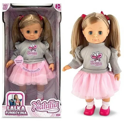 Jucarie Educationala Artyk Papusa Natalia, Artyk, Plastic, 3+, 39 cm, Multicolor