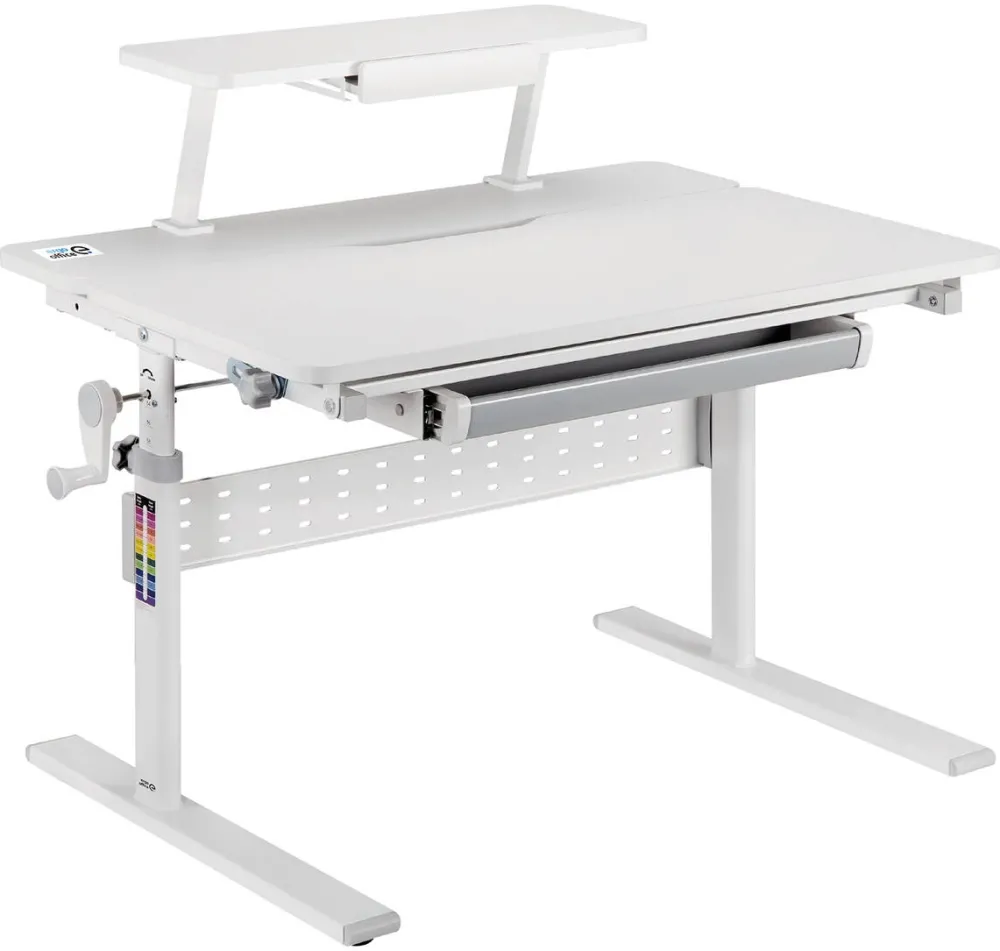 ergo office Birou ergonomic ER-483, pentru copii, reglabil pe inaltime, gri, max 40kg