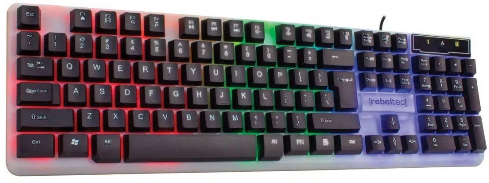 Tastatura Rebeltec Tastatura gaming cu fir USB Rebeltec, Negru/Argintiu