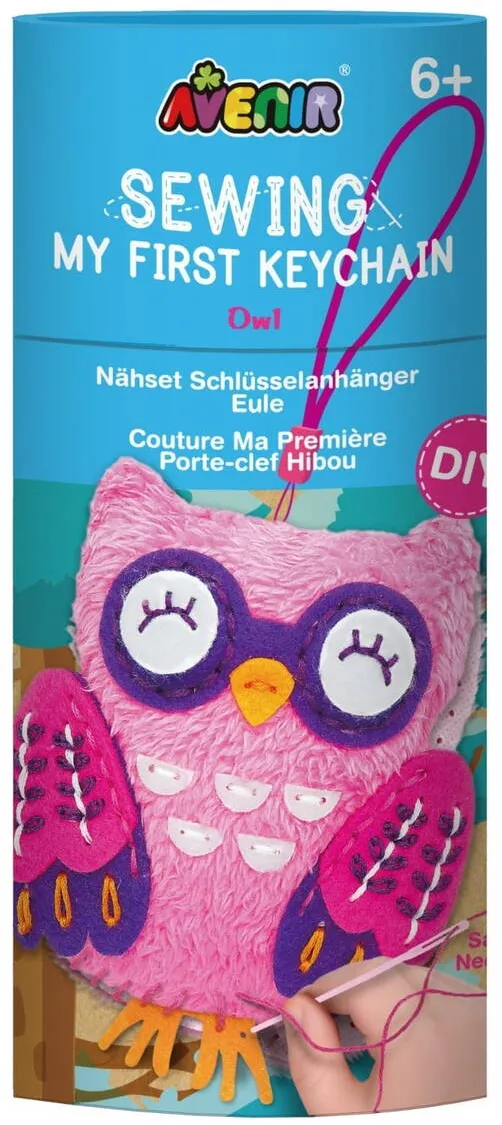 Jucarie creativa MG DYSTRYBUCJA Set de cusut Primul meu Breloc - Bufnita, Avenir, 6 ani +