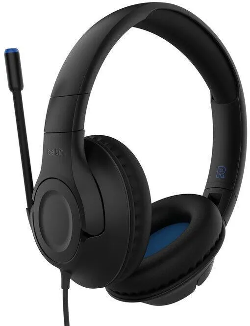 Casti Over-Head BELKIN Casti cu fir gaming Belkin Inspire pentru copii, microfon, 3.5mm, negru