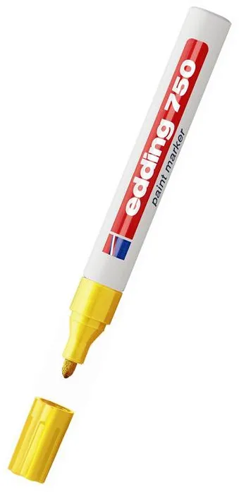 Edding Paint marker Edding 750, varf rotund, 2 - 4 mm, galben - Pret/buc