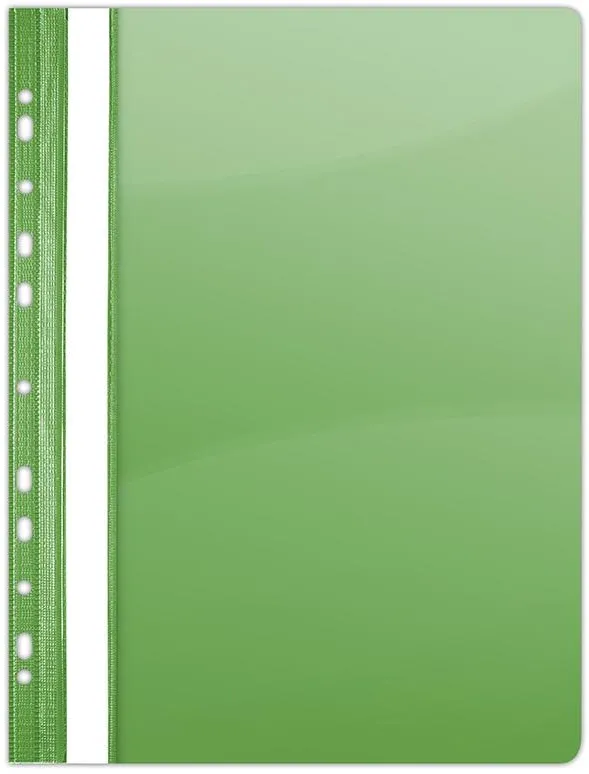 DONAU Dosar plastic PVC, cu sina si multiperforatii, 10 buc/set, DONAU - verde