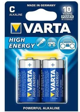 VARTA alcaline batteries R14 (typ C) 2pcs high energy
