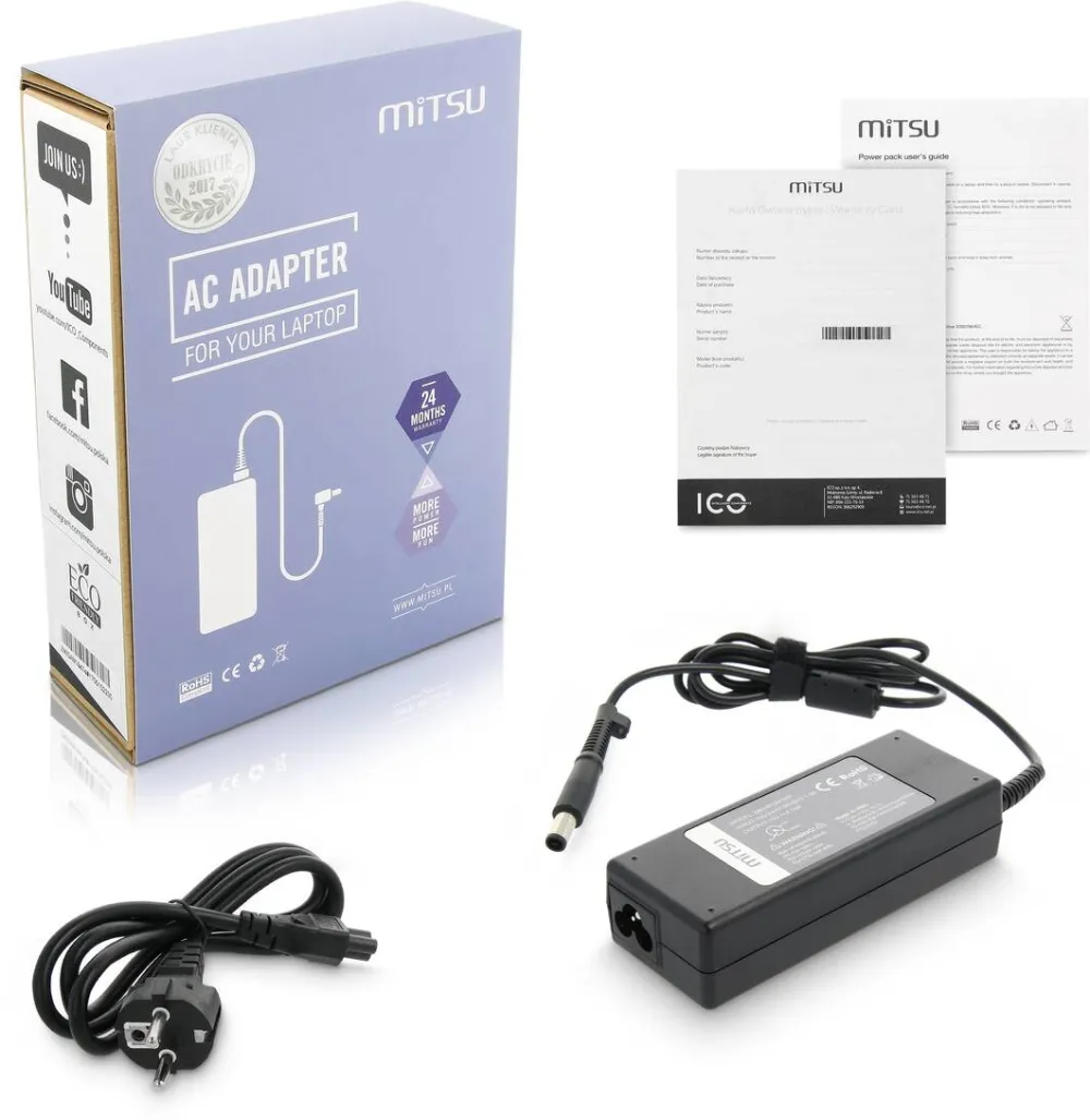 Alimentator Laptop MITSU 19v 4.74a (7.4x5.0 pin) - hp, compaq