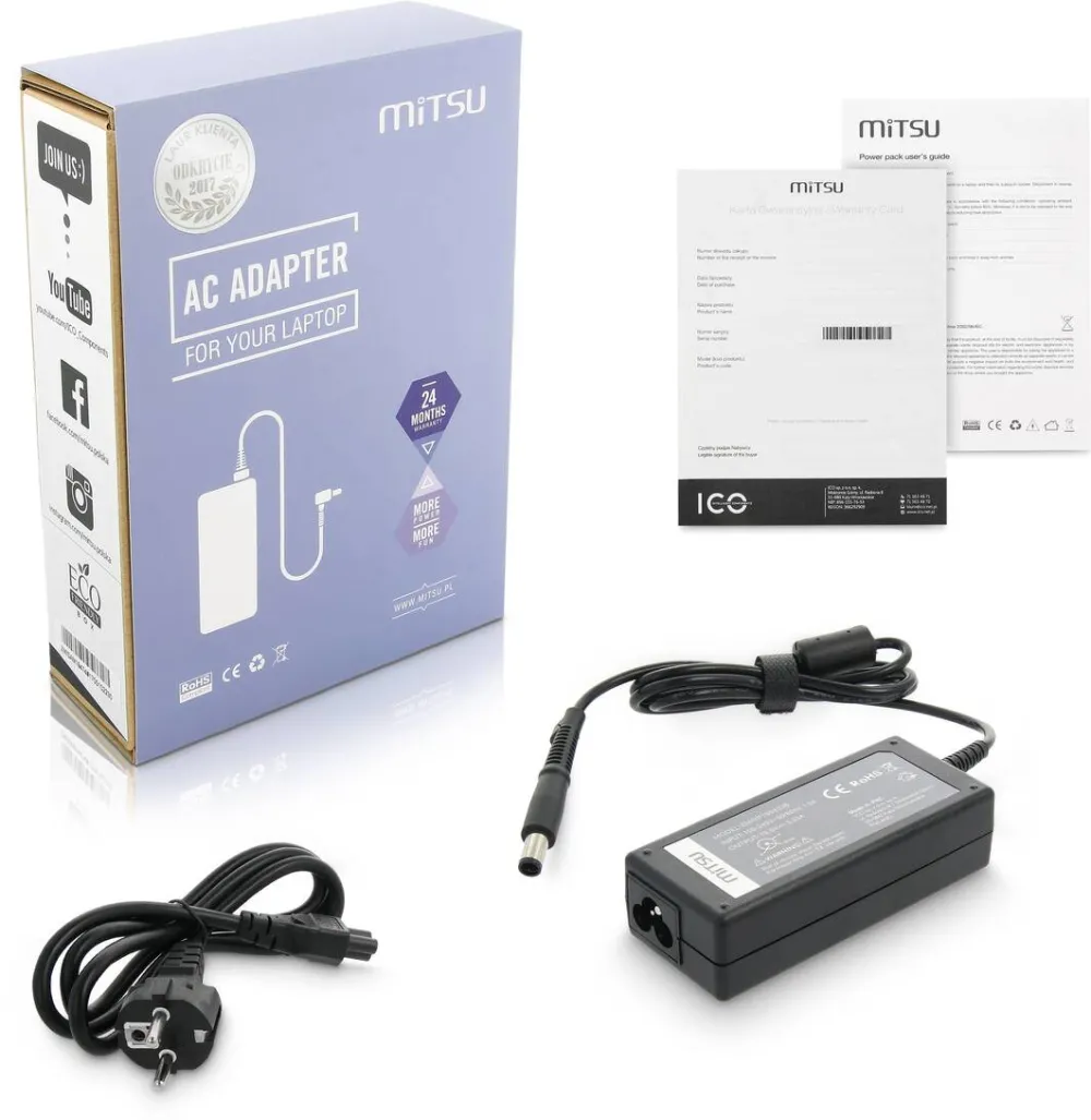 Alimentator Laptop MITSU 19.5v 3.33a (7.4x5.0 pin) - hp