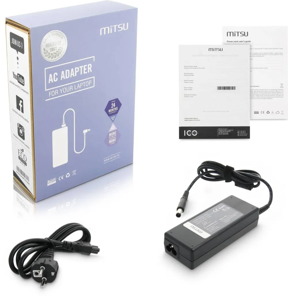 Alimentator Laptop MITSU Mitsu Charger / ZM/DEL195462 19.5v 4.62a (7.4x5.0 pin) - dell