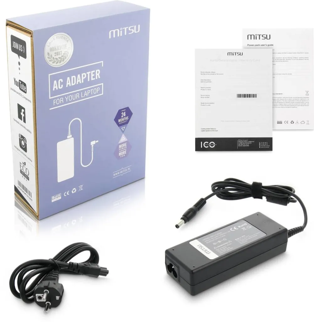 Alimentator Laptop MITSU 19v 3.95a (5.5x2.5) - toshiba, compaq, hp, asus