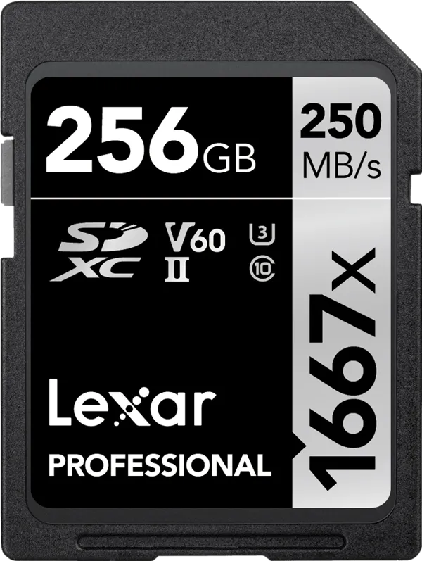 Card de Memorie Lexar 256GB SDXC Pro 1667X UHS-II U3 R250/W120 (V60)
