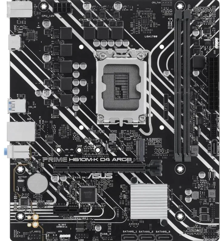 Placa de Baza Asus PRIME H610M-K D4 ARGB