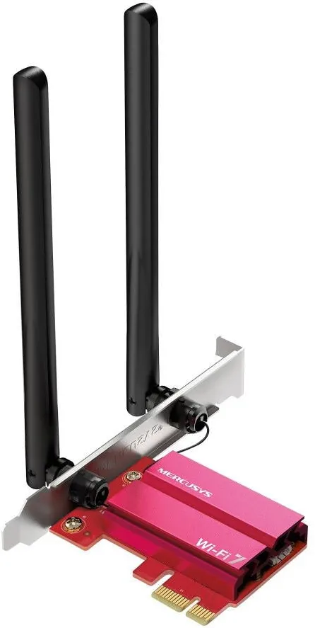 Adaptor Wireless MERCUSYS Placa de retea Mercusys MA37BE, BE6500, Tri-Band, Wi-Fi 7, Bluetooth 5.4, PCIe