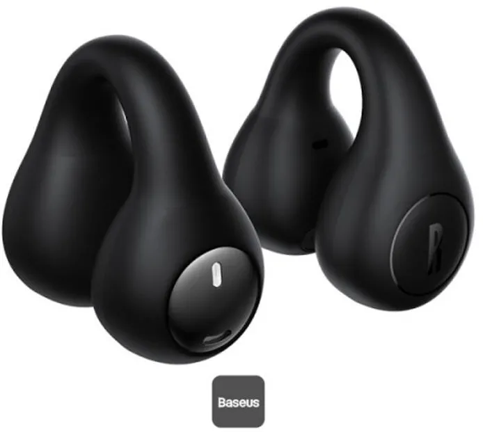 Casti Bluetooth Baseus CASTI Baseus AirGo AS01 Open-Ear TWS, pt smartphone, wireless, bluetooth 5.3, microfon pe casca, 25 ore durata baterie, negru "A00069101113-00" (timbru verde 0.18 lei) - 6932172655396