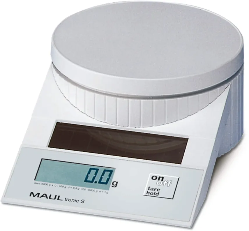 Maul Cantar pentru corespondenta, solar, MAUL tronic S, 5000 g - alb