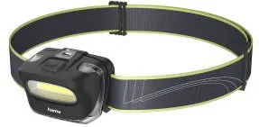HAMA "HL110" LED Head Torch, Batteries, COB, Head Torch for Jogging, Sport, 2 Mo