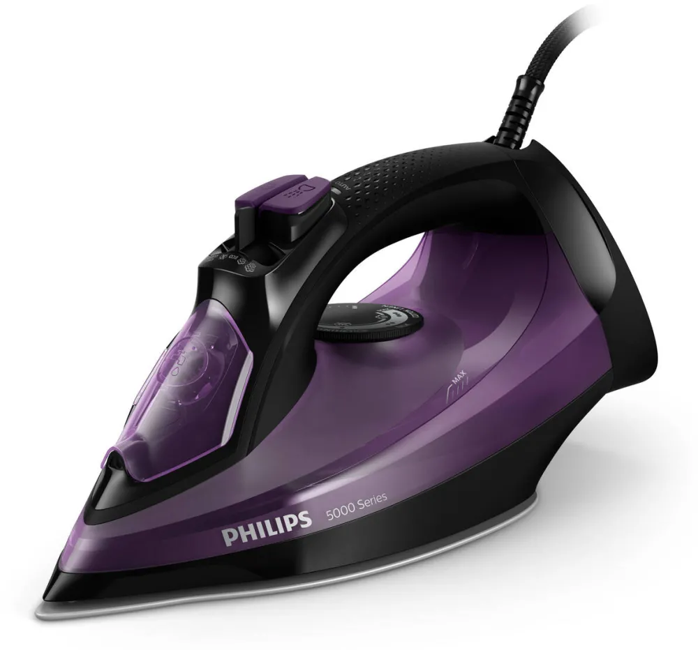 Philips Fier de calcat cu abur 5000 series DST5030/80, Talpa SteamGlide Plus 2400 W Violet