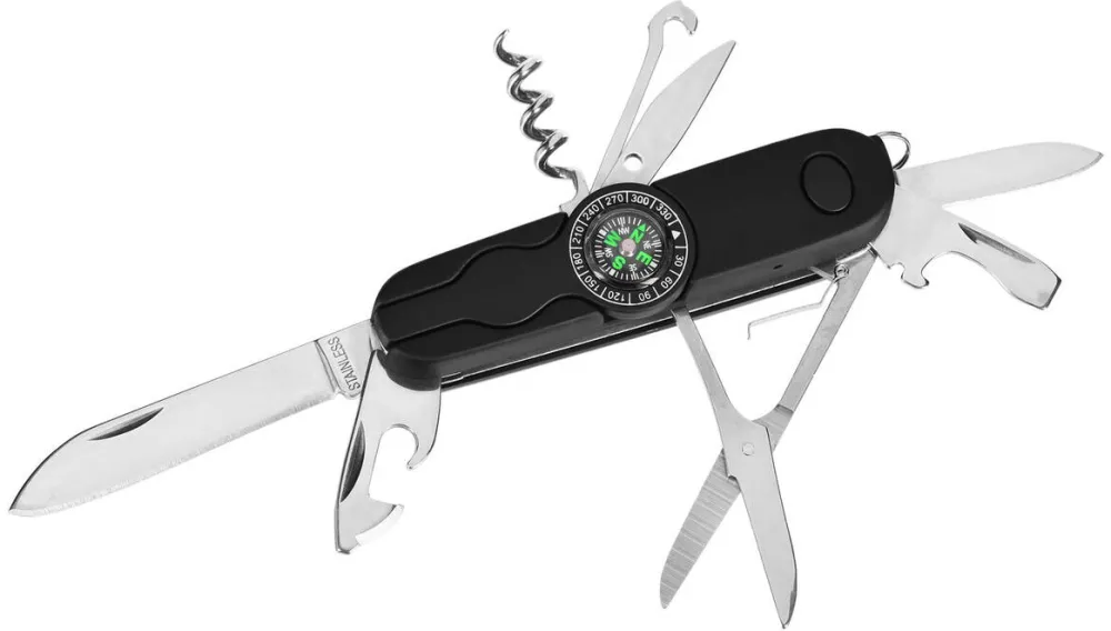 AZYMUT Pocket knife Izeron - 13 tools + belt pouch (HK20017-8BL)