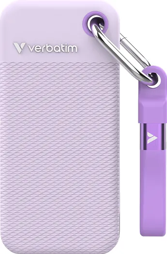 SSD Extern VERBATIM Pocket 1TB USB-C 3.2 Gen 2 White & Purple