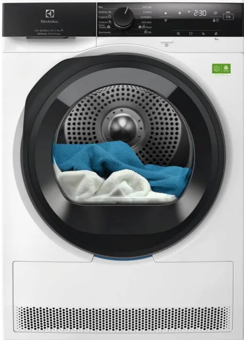ELECTROLUX Uscator de rufe EW8D495RCE PerfectCare800 Ecoline, pompa de caldura, 9 kg, clasa B , Wi-Fi, motor Inverter, UltraCare + DelicateCare +senzori 3DSense, Iluminare interioara, MixCARE, Reversibil +, Silent, Adancime totala 66 cm, Alb