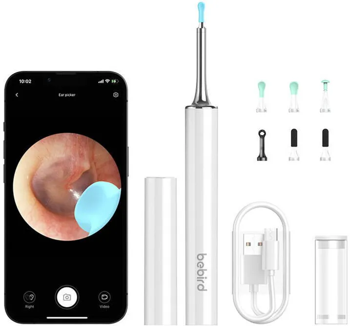 Bebird Dispozitiv de curatare a urechilor cu camera Bebird T15 (alb)