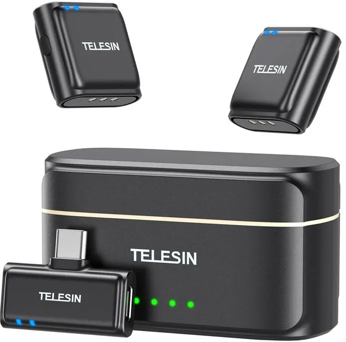 Telesin Microphone + Powerbank for Phones Telesin, (Type-C）