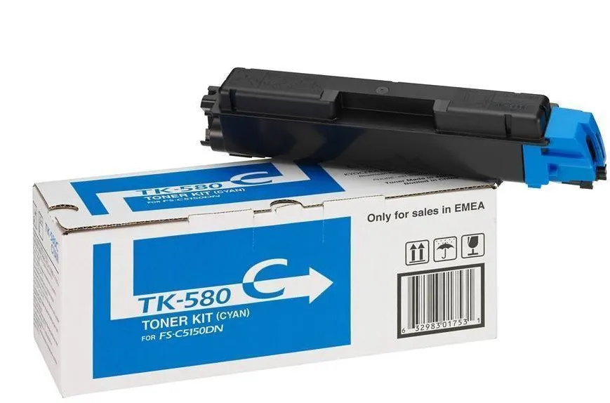Toner imprimanta KYOCERA CYAN TK-580C 2,8K ORIGINAL FS-C5150DN