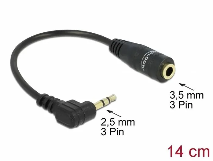 Adaptor DELOCK 65397, Audio 3.5mm to Stereo Mikro M/W 14cm