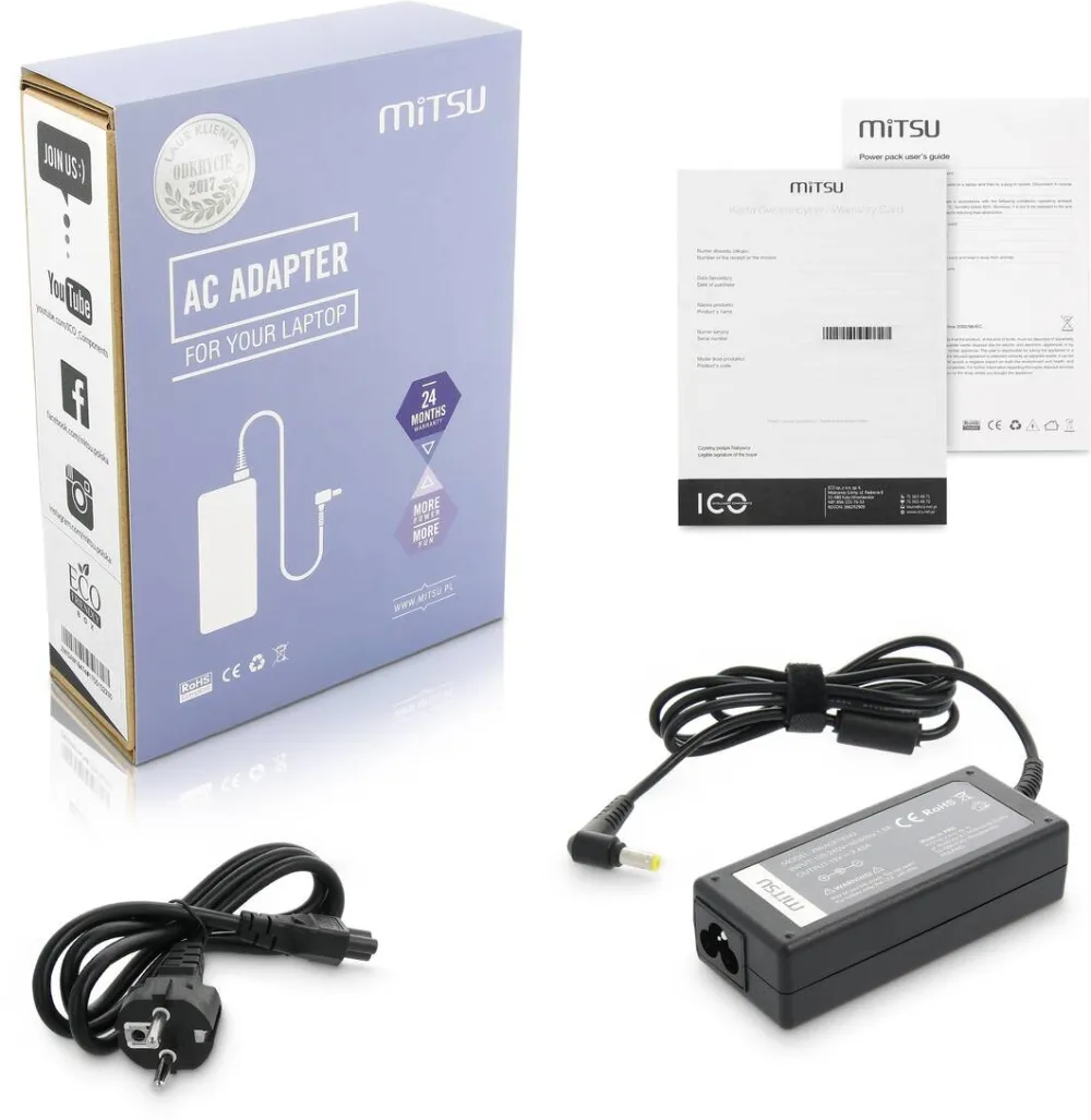 Alimentator Laptop MITSU notebook charger / mitsu ZM/ACE19342 19v 3.42a (5.5x1.7) - acer, packard bell
