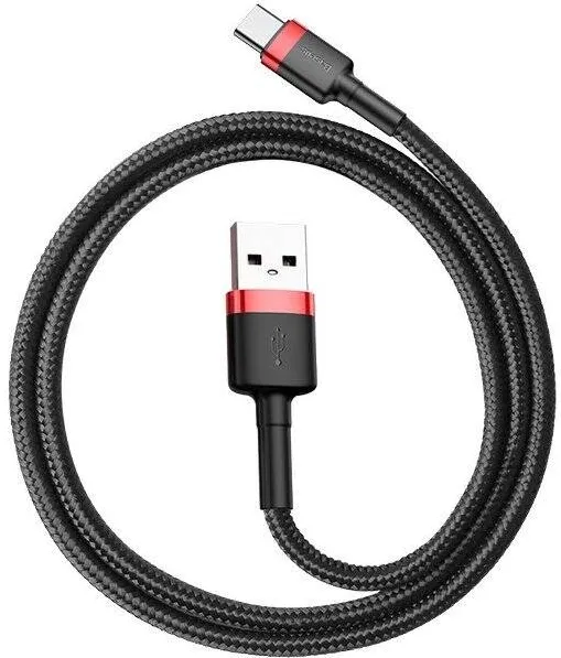 Baseus Cablu Date USB to USB-C Cable Cafule 2A 2m (Red/Black)