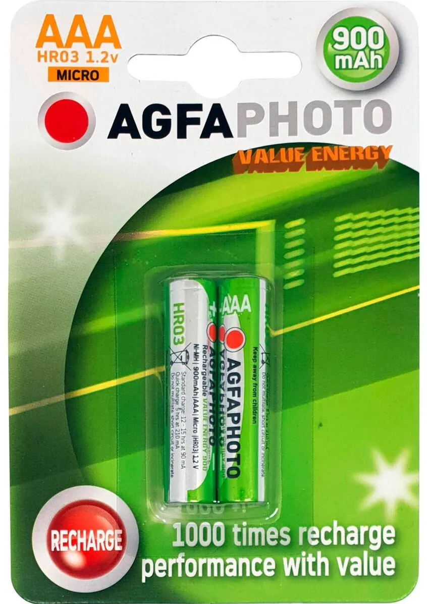 AgfaPhoto Acumulator/Incarcator 1x2 Akku NiMh Micro AAA 900 mAh
