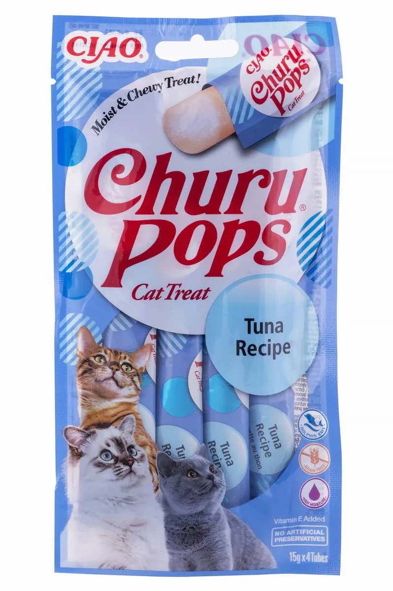 INABA INABA Churu Pops Ton - Dulciuri pentru pisici - 4x15 g
