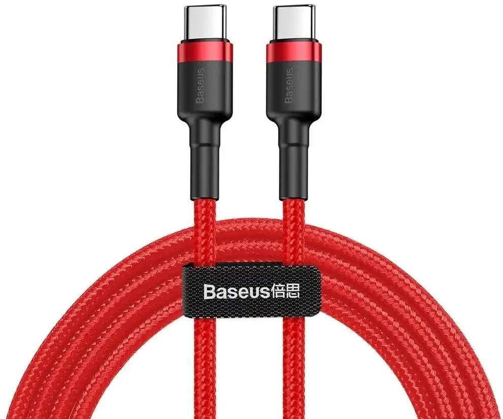 Baseus Cablu Date Durabil din Nailon USB-C / USB-C 20V 3A 1m Rosu