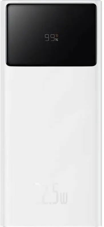 Baseus Baterie externa Star-Lord 30000 mAh, 2x USB, 1x USB-C, 22.5W, White