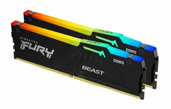 Memorie RAM Kingston Fury Beast RGB 64GB [2x32GB 5600MHz DDR5 CL36 DIMM]