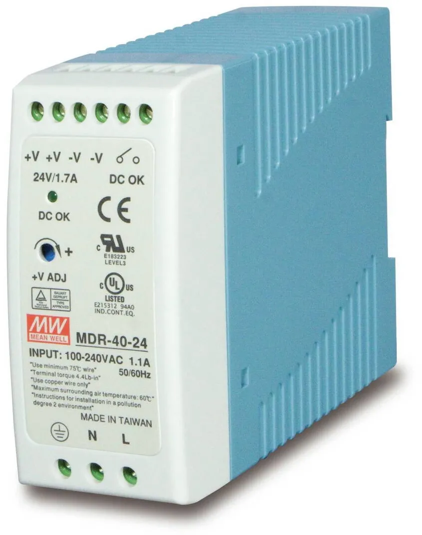 Accesoriu Retea Planet Sursa de alimentare, Planet, 24V, 40W, Din-Rail, Alb/Albastru