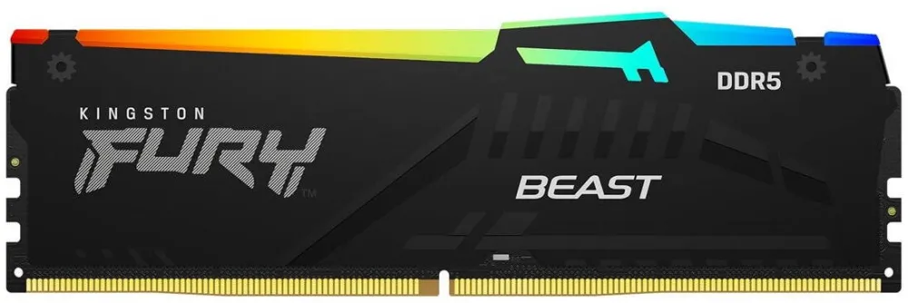 Memorie RAM Kingston Memorie Kingston FURY Beast Black RGB 64GB(2x32GB) DDR5 5600MHz CL40 32Gbit, KF556C40BB2AK2-64