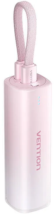 Vention Powerbank 5000mAh Vention FHWR0 20W + USB-C to Lightning Cable (pink)