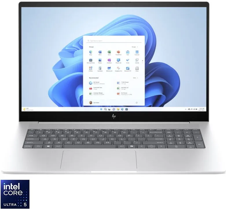 Laptop HP Laptop HP Envy Laptop 17 da0022nn cu procesor Intel® Core™ Ultra 5 125H pana la 4.5GHz, 17.3" , Full HD, IPS, Touch, 16GB DDR5 RAM, 1TB SSD, Intel® Graphics, Windows 11 Home, Glacier silver