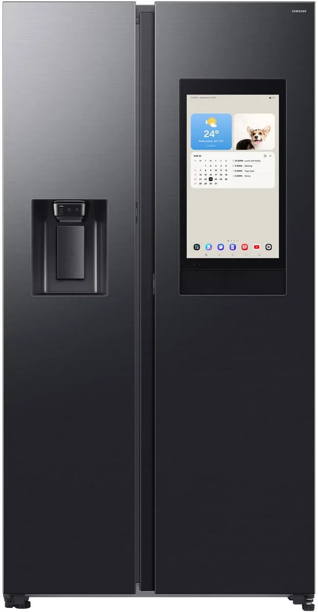 Frigider side by side Samsung Family Hub RS90F66BEFEO 614 l inox negru