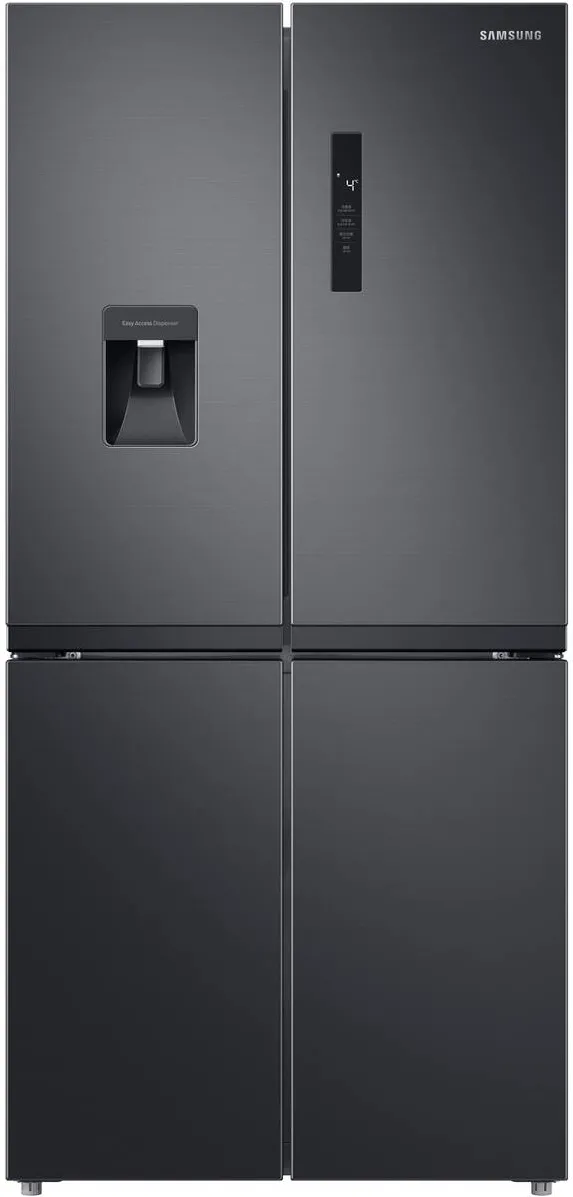 Samsung Side by side Samsung RF48A401EB4/EO, 488 l, No Frost, Clasa E, Twin Cooling Plus, Dozator apa, H 179 cm, Dark Inox